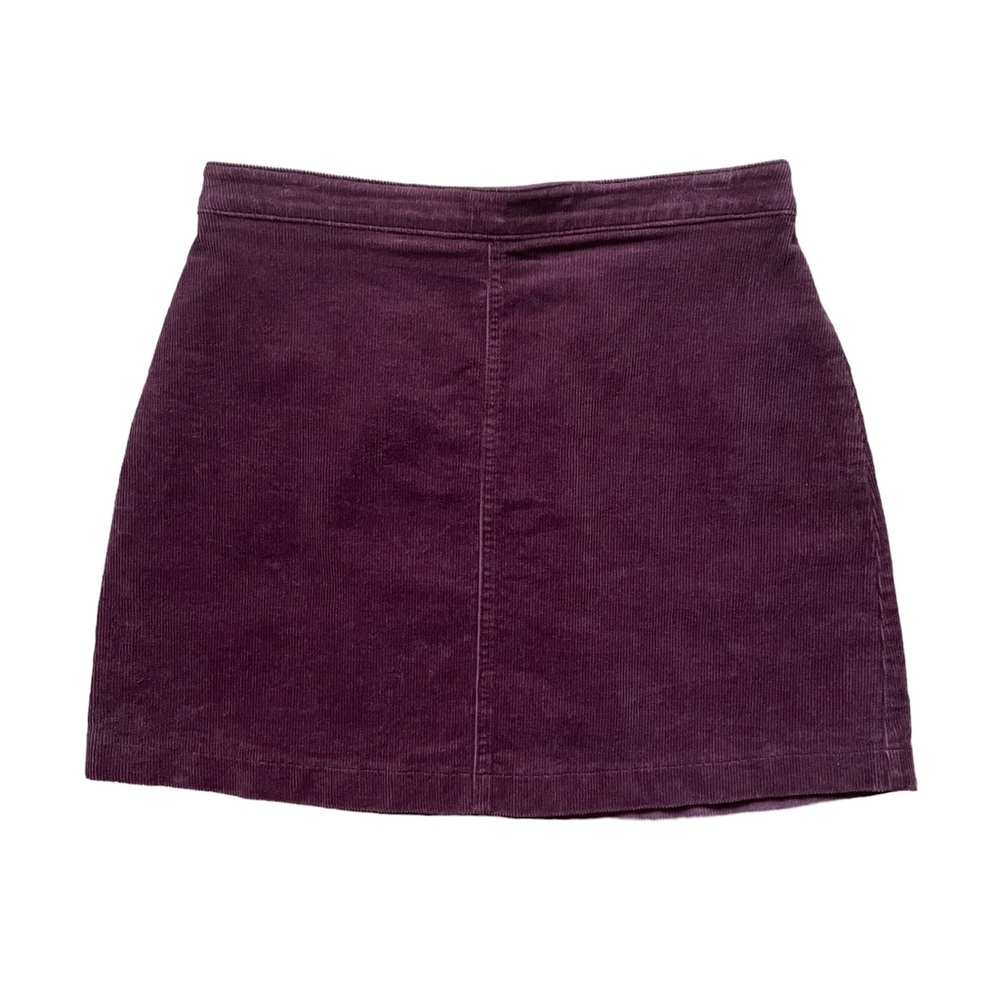 Maroon Corduroy High Waist Mini Skirt Size 8 Medium